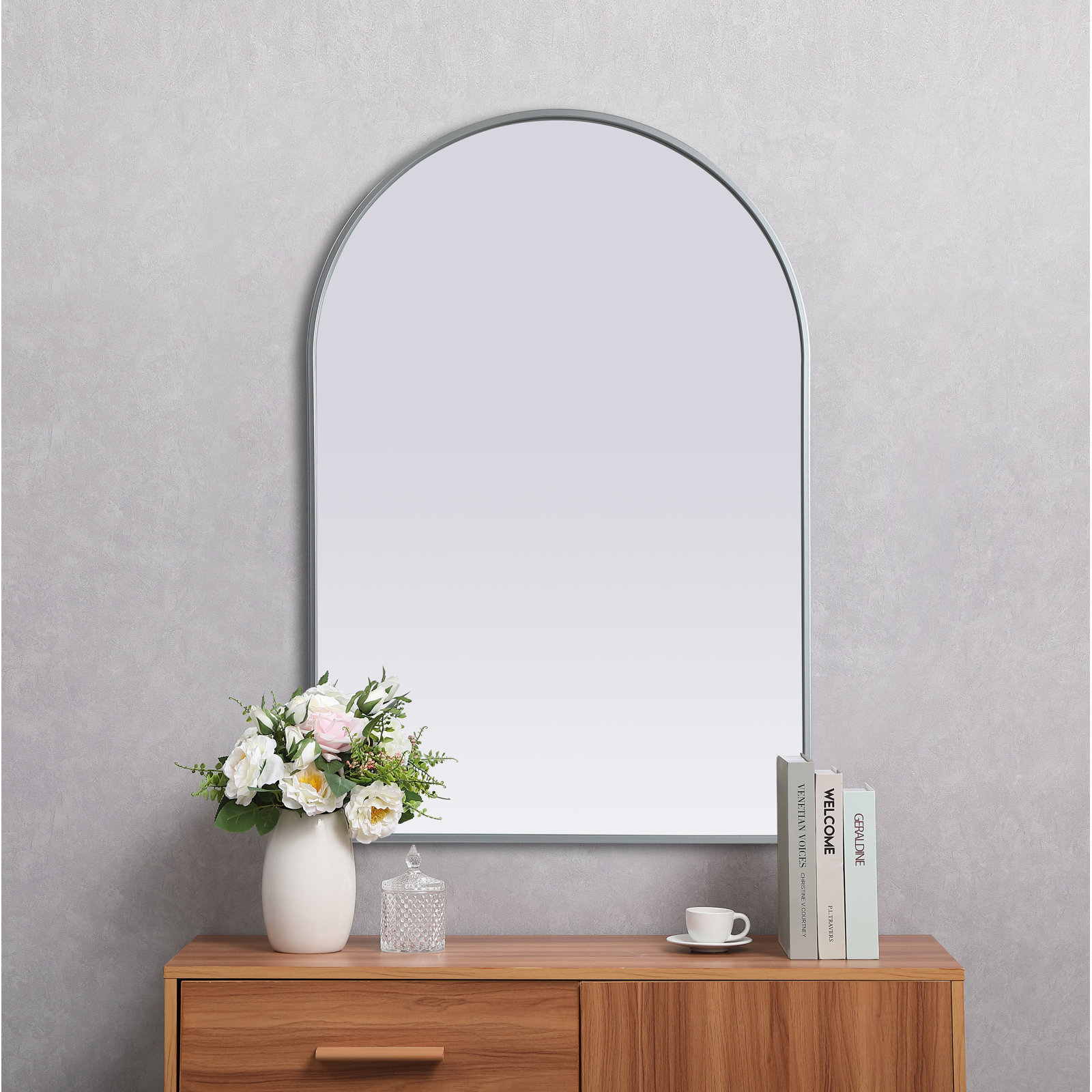 Sabine Accent Mirror, Silver, 40" x 27"