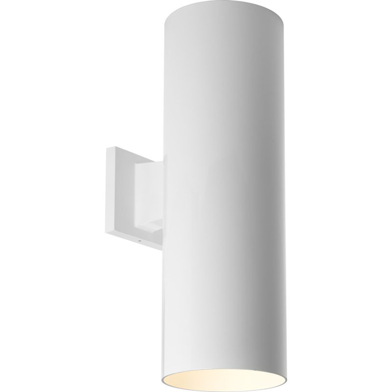 Applique murale Abbey à 2 lumières en aluminium blanc, résistante à l'humidité, Blanc