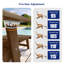 Ensemble de 2 chaises Adirondack pliantes réglables pour l'extérieur avec repose-pieds et 2 porte-gobelets pour terrasse, piscine, patio et teck-58432230