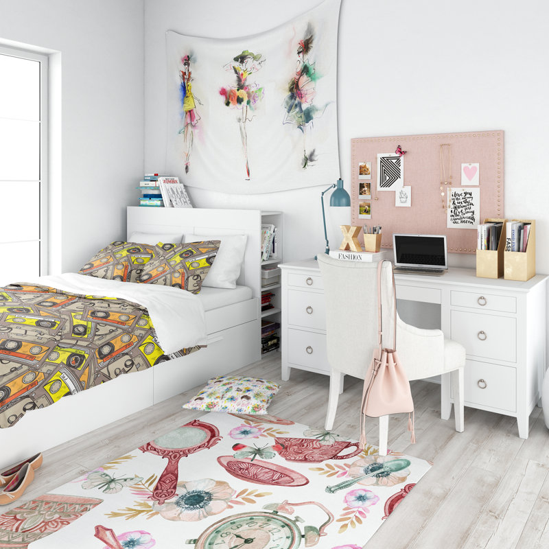 Ensemble de housse de couette modern adolescent, Housse simple + 1 taie décorative