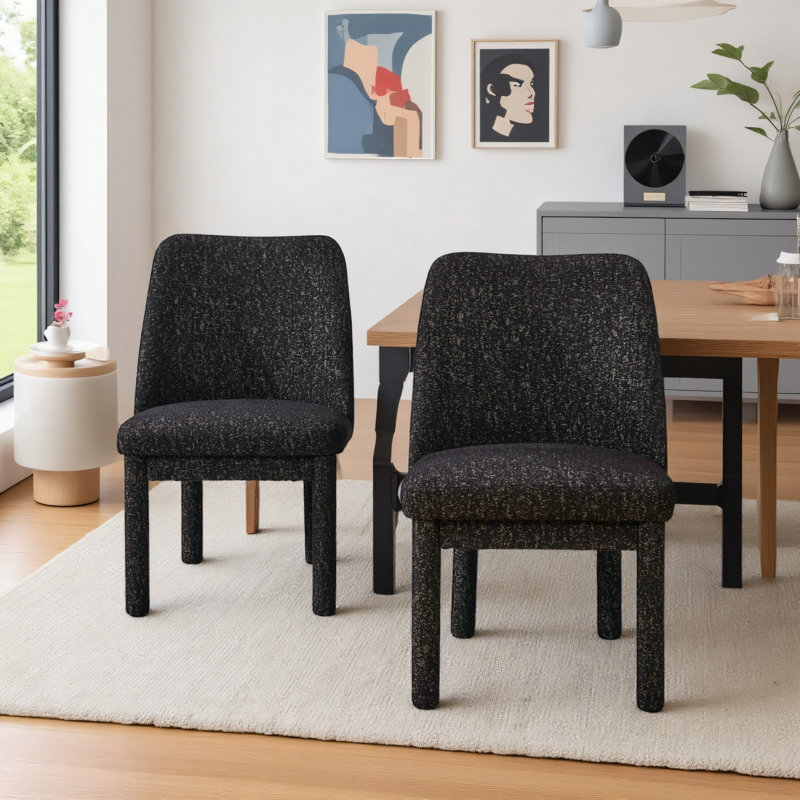 Chaise d'appoint rembourrée 21,45 po, Noir/gris