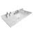 Wenty 13.625'' White Stone Rectangular Bathroom Sink