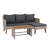 3 Piece Outdoor Sectional Sofa Set