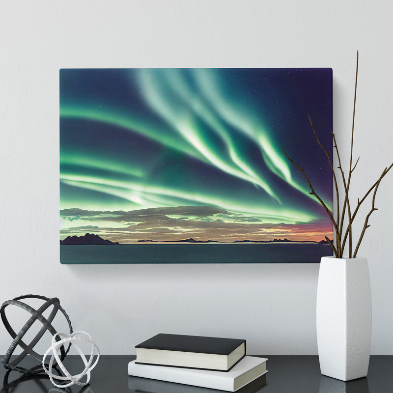 Showstopping Northern Lights - Wrapped Canvas, 35cm H x 50cm W x 3cm D