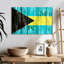 Drapeau Borges en bois des Bahamas-107923587