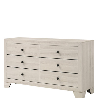 Mobilier de chambre à coucher en bois avec commode à six tiroirs 1 pièce