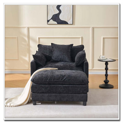 Fauteuil en chenille avec repose-pieds