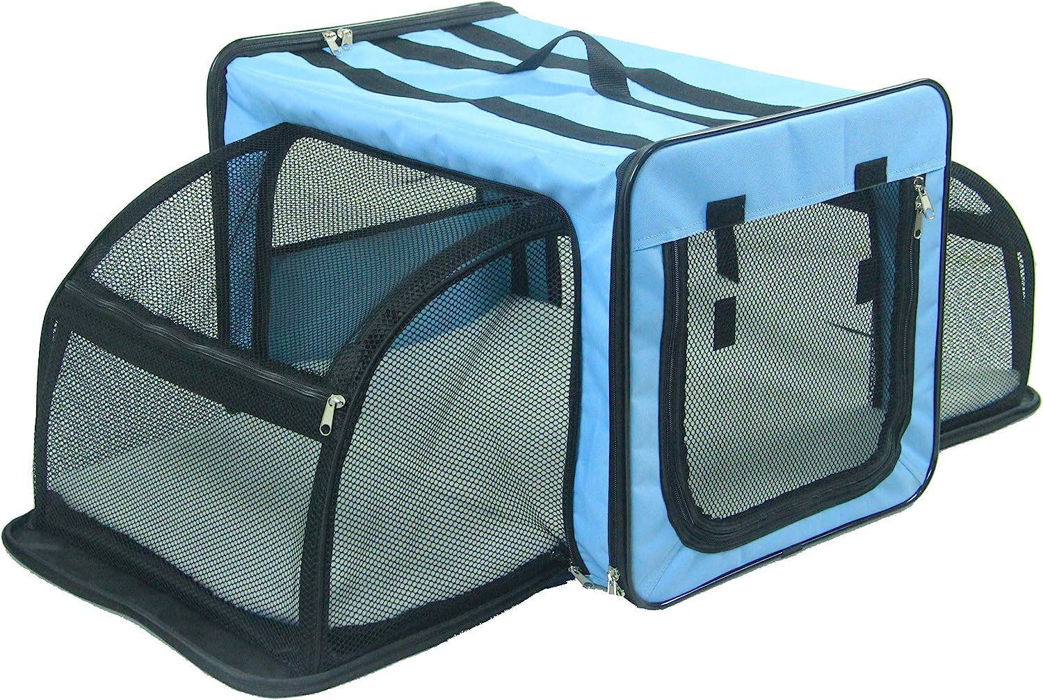 Pet Life 13.4-in x 11-in x 13.4-in Blue Collapsible Nylon Small Dog/Cat Bag  in the Pet Carriers department at