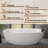 70.87 " L x 34.45 " W Freestanding and Mounting / Installation Required Soaking Solid Surface Bathtub