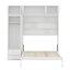 Lit escamotable mural avec armoire supérieure, tablettes et garde-robe, lit pliable peu encombrant-114217055