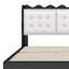 Lit plateforme double Rummanah avec bandes lumineuses à DEL, tête de lit et charge USB-578169074