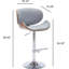Tabouret de bar à hauteur réglable avec siège et dossier courbés Modern-688662308