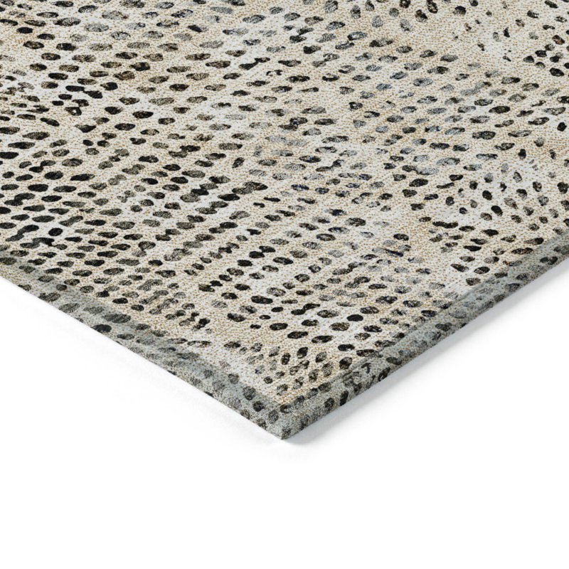 Tapis intérieur / extérieur ivoire lavable 8 pi x 10 pi