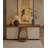 Organic Hollow Base Solid Pine Wood Console Table-780205597