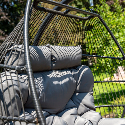 Dalano 2-Person Egg Hanging Chair with Cushions