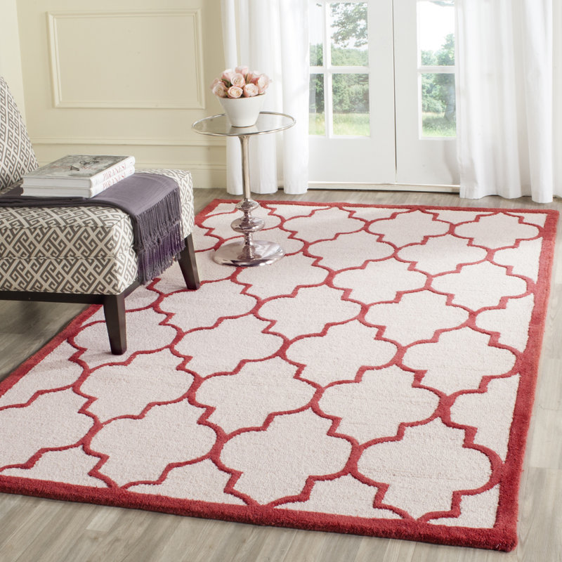 Martins Hand Tufted Wool Geometric Rug, Rectangle 8' x 10'