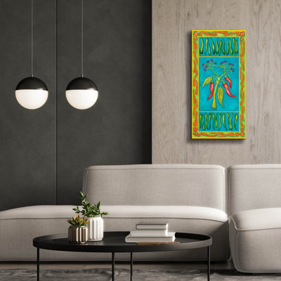 Art mural sur toile Epic Graffiti «Pepper With Pepper Boarder» par Andrea Strongwater