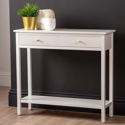 90cm Console Table for Living Room Furniture, 2 Drawers Hallway Table