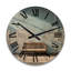 Baseball Bench Minimalism I - Landscapes Oversized Wood Wall Clock-333981170