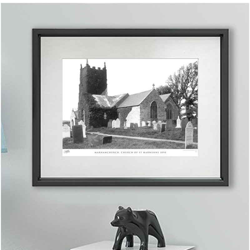 Marhamchurch, Church Of St Marwenne 1890 - Single Picture Frame Print, 40cm H x 50cm W x 2.3cm D
