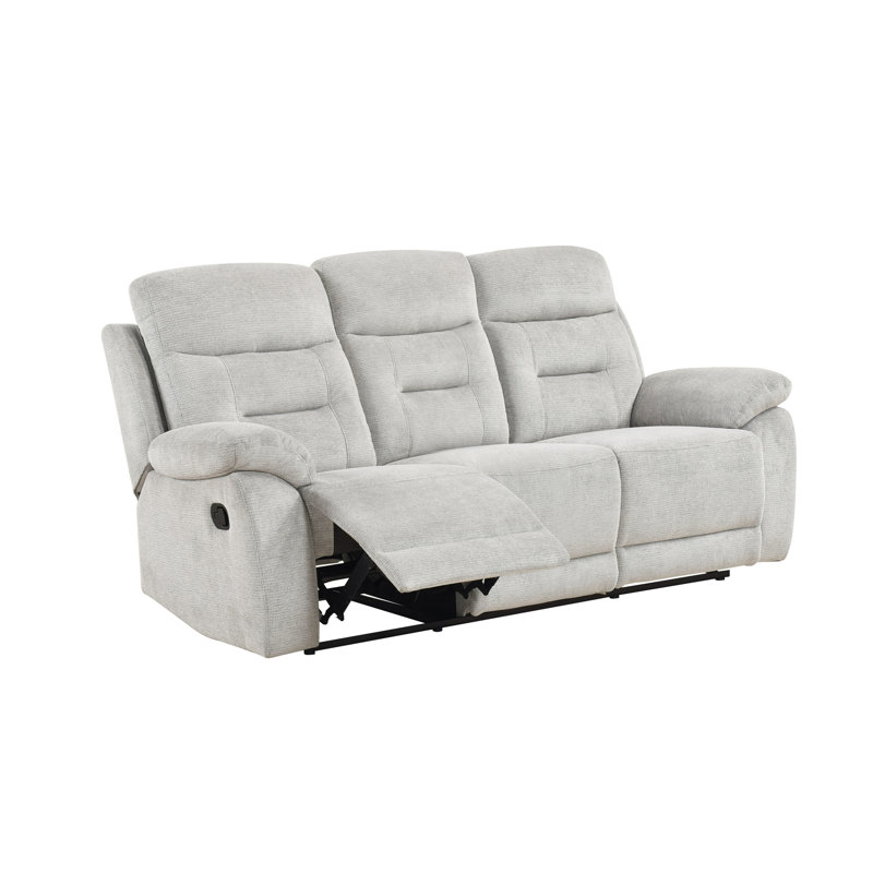Canapé double inclinable, chenille beige, Beige