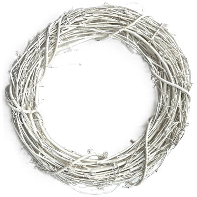 Painted Grapevine Wreath: 18" - Silver