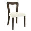 Ensemble de 2 chaises de salle à manger sans accoudoirs (brun foncé et beige)-1787215993-1787215943
