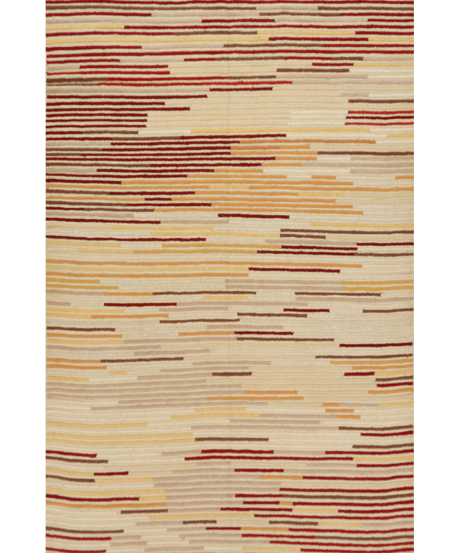Striped Area Rug in Brown/Red