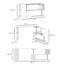 Table de bureau d'angle 360 rotative, 55 po en forme de L avec 3 rangements, blanc, pour chambre à coucher, salon, poste de travail d'ordinateur, tablettes de maison moderne, coin-détente
