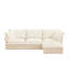 Canapé modulaire à housse spacieuse, siège profond en chenille confortable pour le salon, siège de bureau à housse amovible crème,