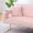 74-inch corduroy 3-speed convertible sofa bed with two throw pillows and cup holders on the armrests. It is perfect for living rooms, apartments and bedrooms-1558163787