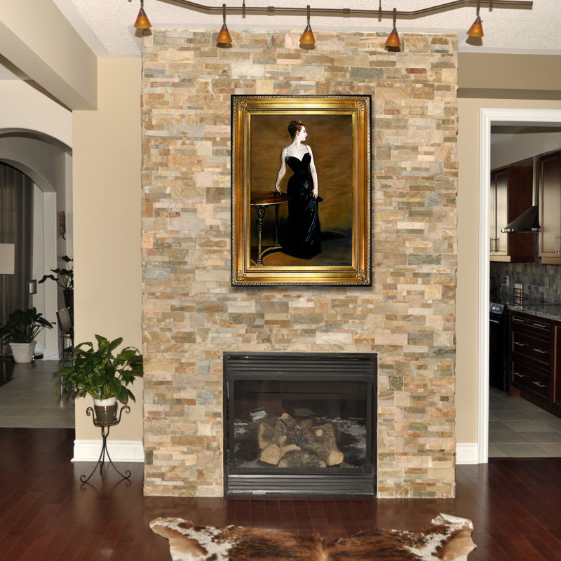 « portrait of madame x » par john singe sargent, peinture encadrée, H 44,5 po x l 32,5 po x P 2 po, Or régence