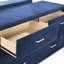 5 chambres de grand lit bleu pacifique avec tête de lit à oreilles, capitonnage, garniture cloutée et caractéristiques d'ambiance-135476026-135476027-135476030
