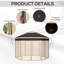 Pavillon de jardin avec filet Outsunny