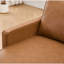 Canapé modulaire à méridienne réversible de 73 po de largeur Mignotte, canapé en L en similicuir avec pieds en bois-114775779
