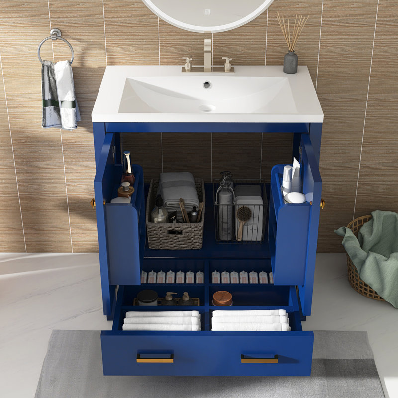 Meuble-lavabo simple sur pied 30 po avec lavabo