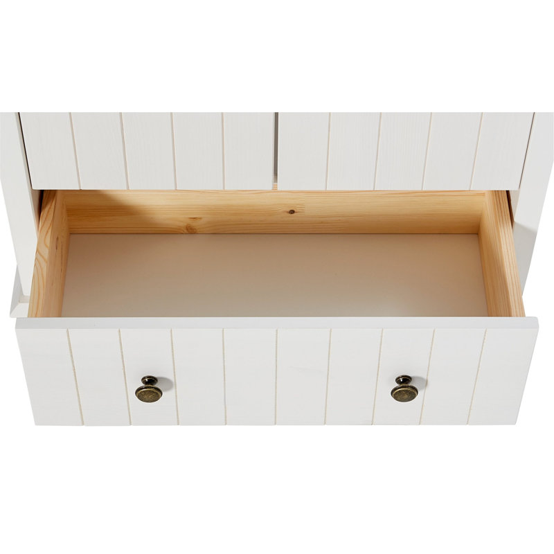 Meiman Solid Wood Freestanding Bathroom Cabinet, White