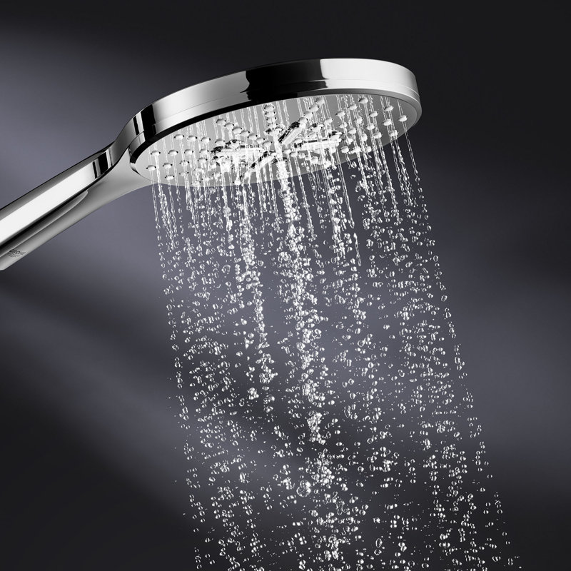 GROHE Rainshower 3-Setting Handheld Shower Head, Rain Jet Settings, 1.75 GPM, StarLight Chrome