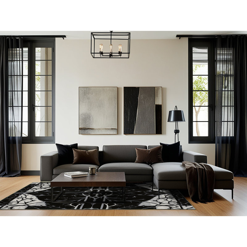 Stealth Bloom Rug, Rectangle 2' x 3'
