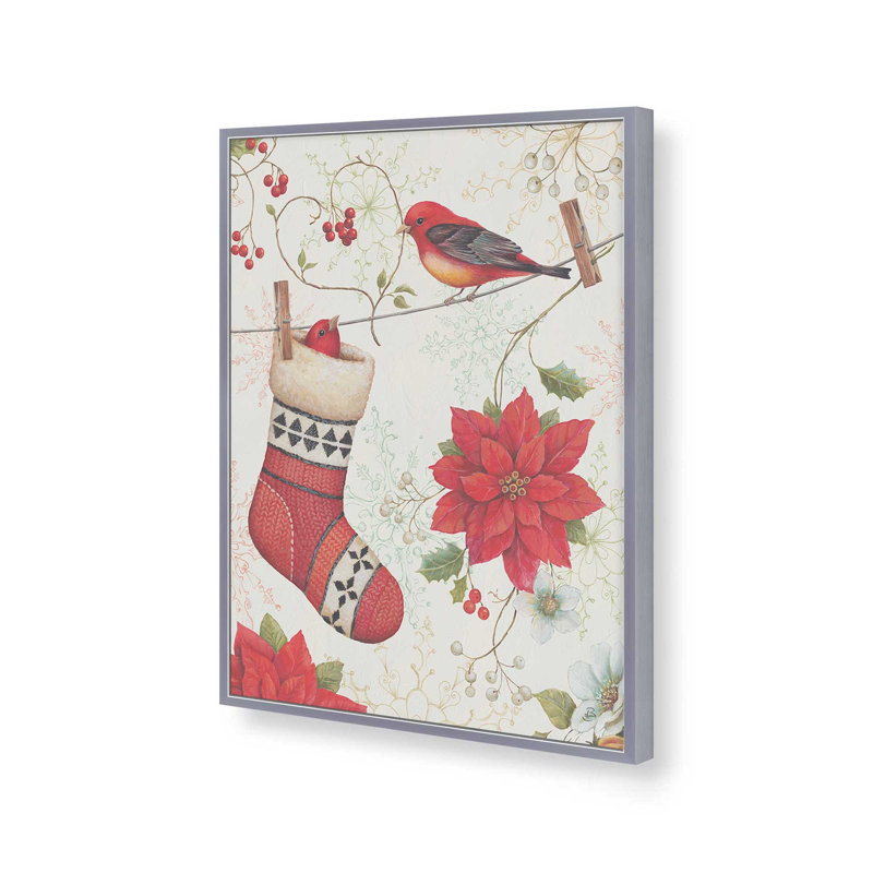 «Holiday Wings IV» par Daphne Brissonnet, reproduction d'art, L 30 x H 40, Argent, Impression encadrée