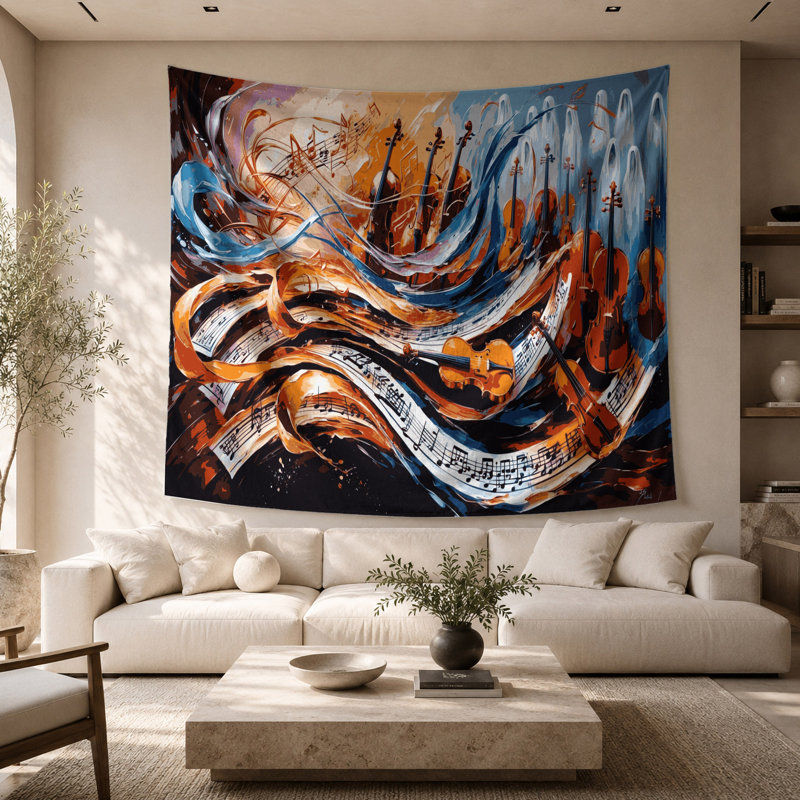 Tapisserie murale «Music Choral and Symphony», 26 po x 36 po