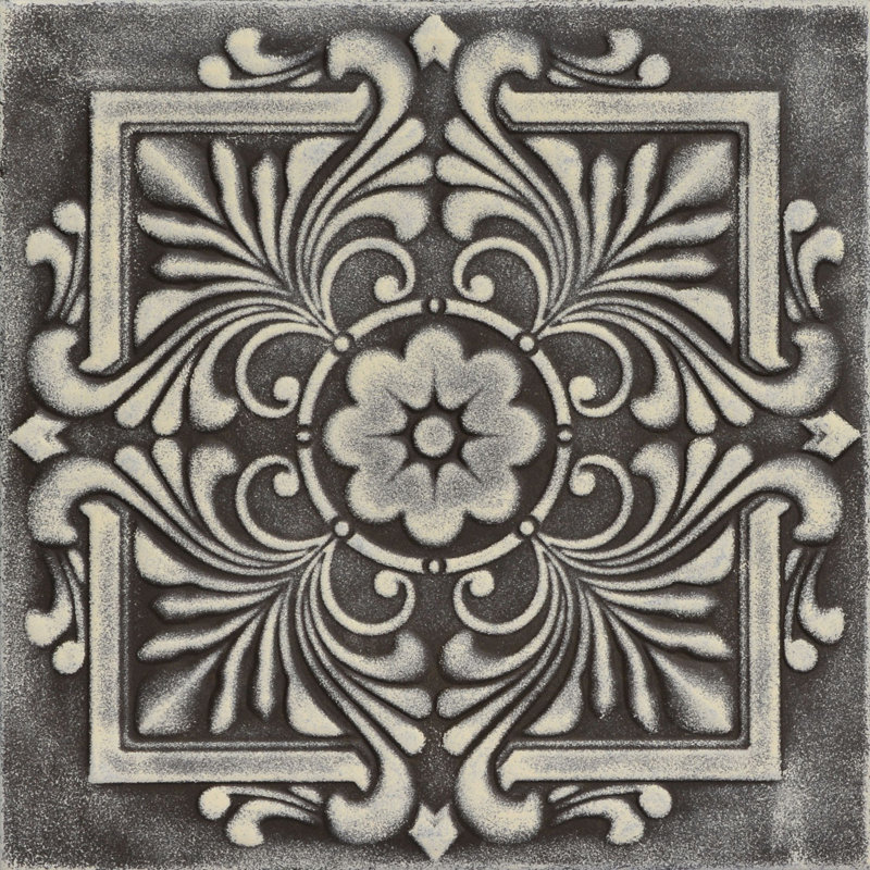 Carreau de plafond en polystyrène 1,6 pi x 1,6 pi Victorian, Brun / beige