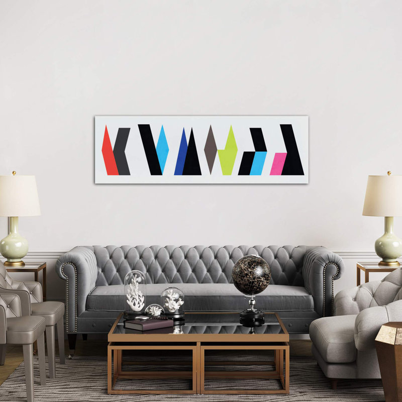 Modern Art-Six Chunk Logo - Wrapped Canvas Panoramic Print, 152.4 cm H x 50.8 cm W x 1.91 cm D
