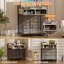 Small Dog Crate Furniture With Drawers Storage, Puppy Dog Kennel Indoor With Double Doors, Heavy Duty Wooden Dog Cage Table, Sturdy Metal-1251806673-1251806670