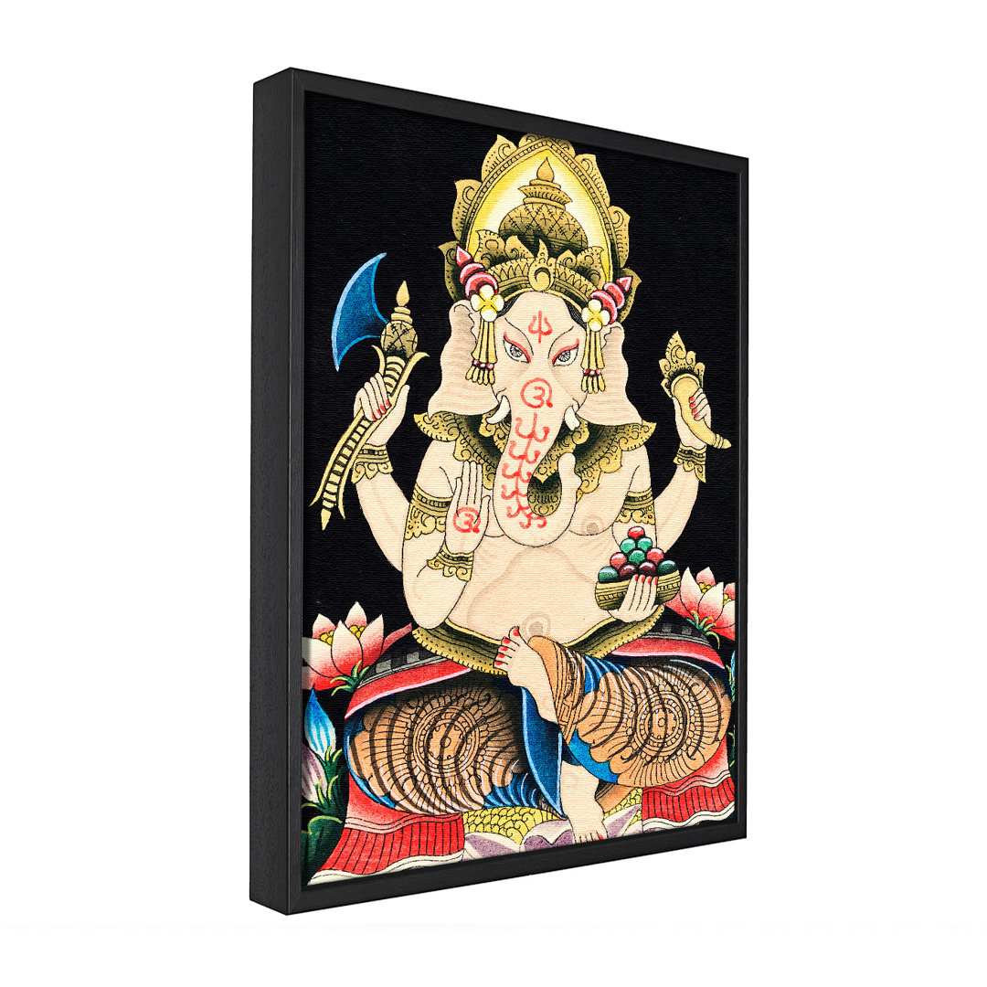 Caleigh Hindu Gott Ganesha 2 Gerahmter Druck Wandkunst