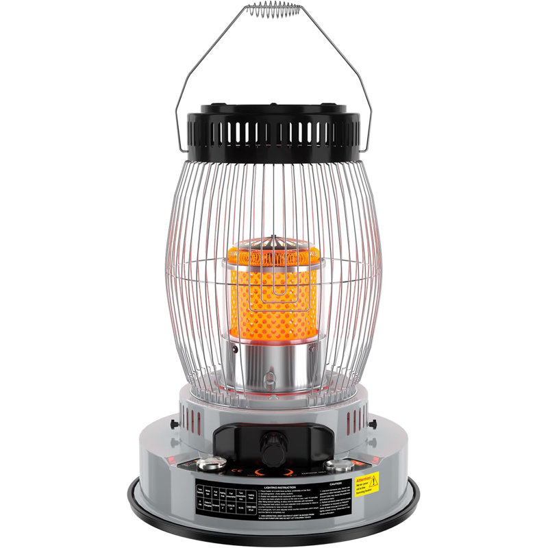 Non-electric kerosene heater with fuel gauge, 15000 BTU high-output portable kerosene stove, suitable for indoor and outdoor use, camping, cabins, workshops and emergency heating.