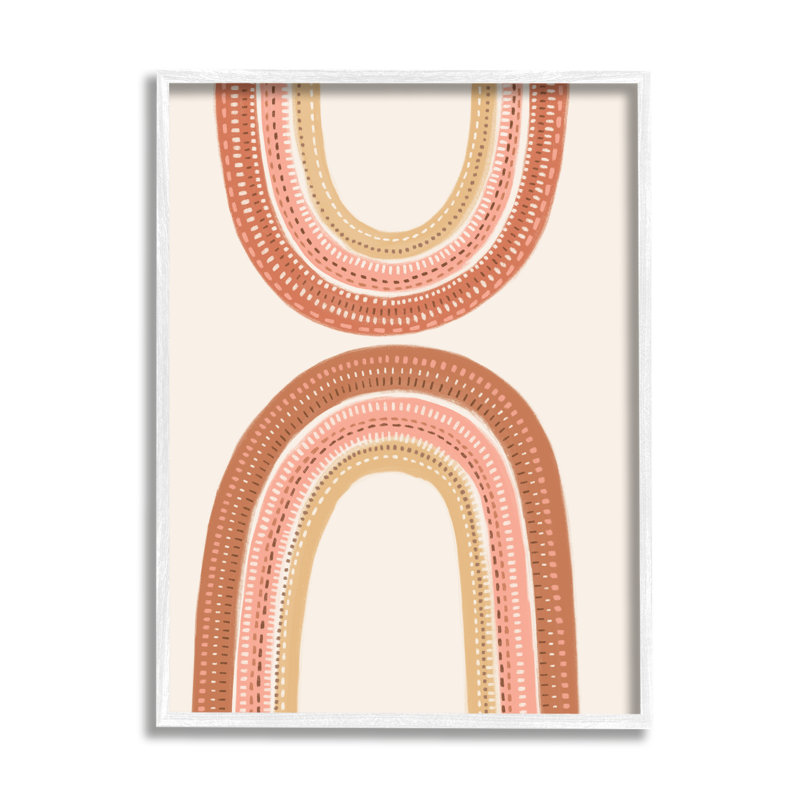 Rainbow Reflection Earth Palette Crochet, H 24 po x l 30 po, Giclée encadrée blanc bord de mer