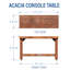 Backyard Discovery 48 in. Acacia Wood Farmhouse Console Table with Lower Storage Shelf