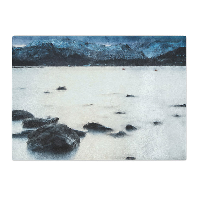 Tempered Glass Lake Ullswater in Cumbria Chopping Board, 20 cm x 28.5 cm