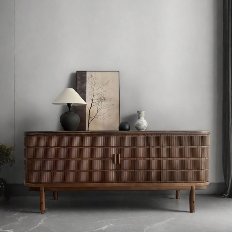 Meuble télé de style Mid-Century rare et élégant, H 17,71 po x L 78,74 po x l 13,77 po
